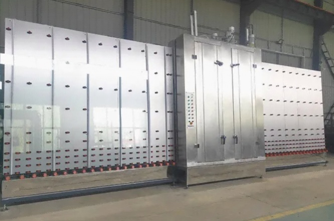 Industrial-Grade MDCCC Verticalis lavatio Siccatio Machina pro Insulated et temperata vitro